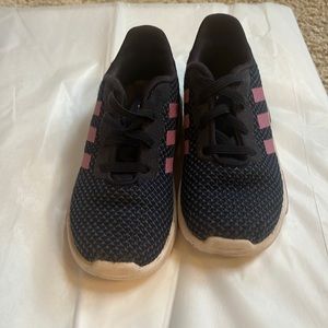 Navy blue and pink little girls adidas size 8